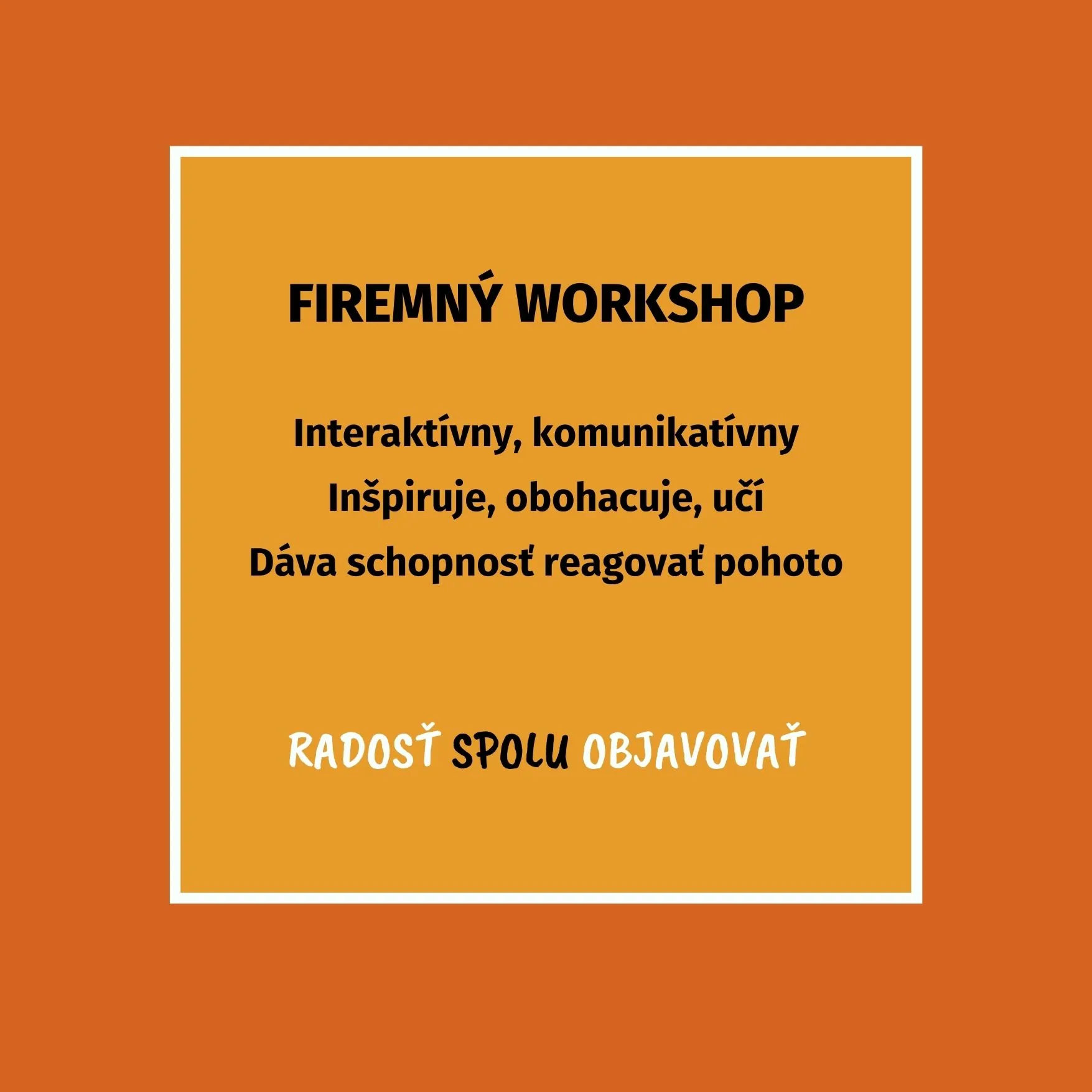 Firemný workshop program